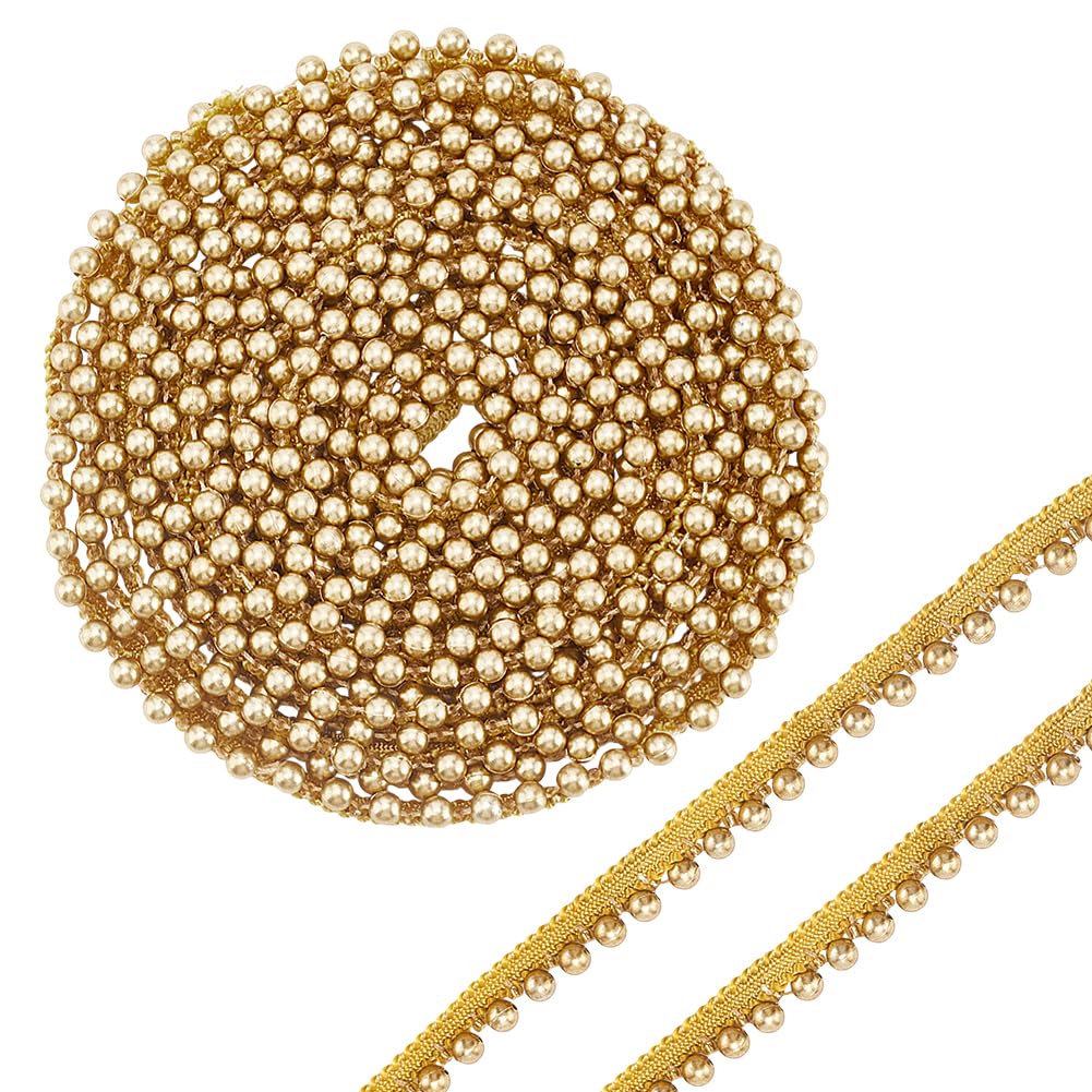 Amazon.com: PH PandaHall 4.6 Yards Gold Pearl Lace Trim Faux